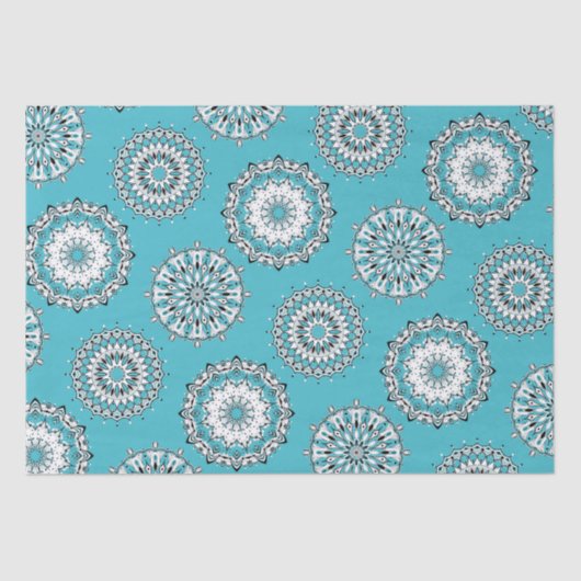 Blue Mandalas Tissue Paper Tissuepapier (Voorkant)