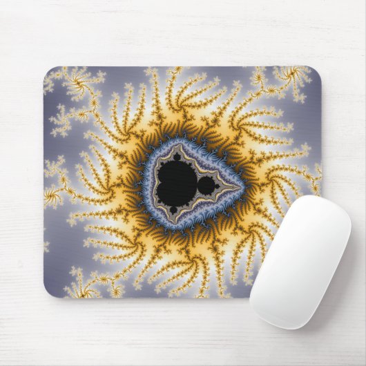 Blue Mandel - Fractal Mousepad Muismat (Met muis)