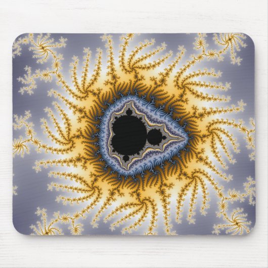 Blue Mandel - Fractal Mousepad Muismat (Voorkant)
