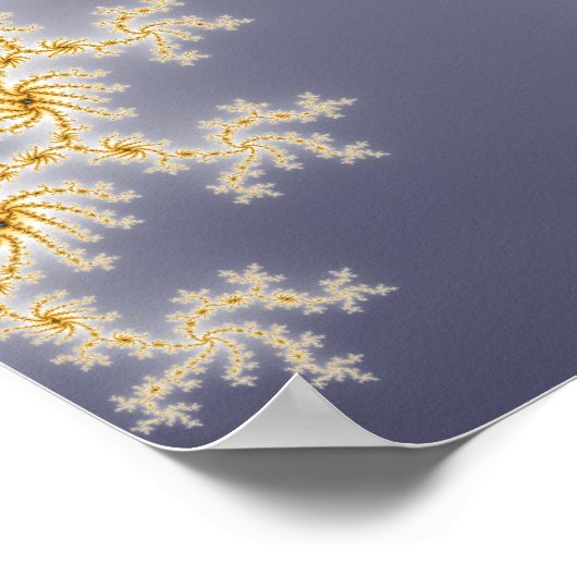 Blue Mandel - Fractal Poster (Hoek)