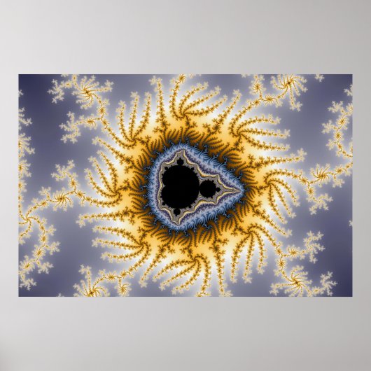 Blue Mandel - Fractal Poster (Voorkant)
