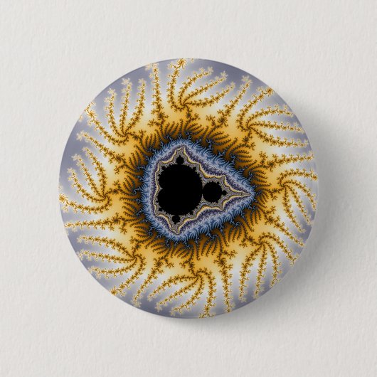Blue Mandel - Fractal Ronde Button 5,7 Cm (Voorkant)