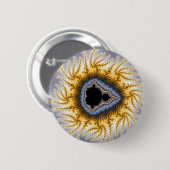 Blue Mandel - Fractal Ronde Button 5,7 Cm (Voorkant /achterkant)
