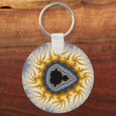 Blue Mandel - Fractal Sleutelhanger (Voorkant)