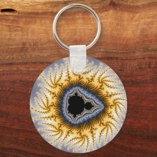 Blue Mandel - Fractal Sleutelhanger (Voorkant)