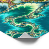 Blue Mandelbrot Fractal Poster (Hoek)