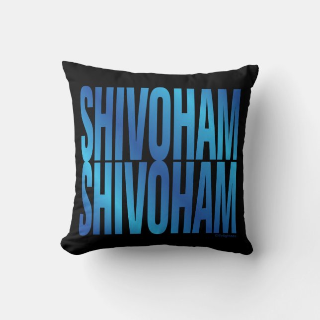 Blue Mantra Shivoham Shivoham Black Kussen (Voorkant)