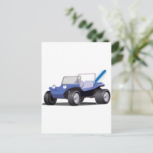 Blue Manx Side Briefkaart (Staand voorkant)