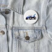 Blue Manx Side Ronde Button 5,7 Cm (In situ)