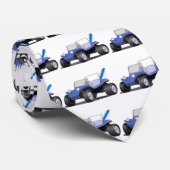 Blue Manx Side Stropdas (Opgerold)