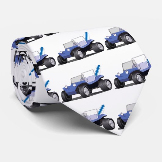 Blue Manx Side Stropdas (Opgerold)