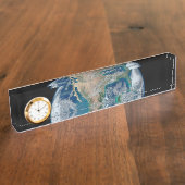 Blue Marble 2015 - Earth, Space, Planets Naambordje (Zijkant)