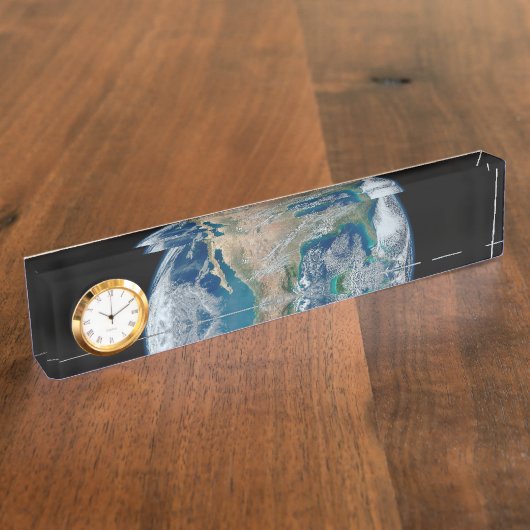 Blue Marble 2015 - Earth, Space, Planets Naambordje (Zijkant)