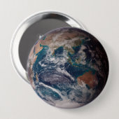 Blue Marble Aarde (Oostelijk halfrond) Ronde Button 4,0 Cm (Voorkant /achterkant)