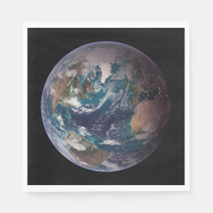 Blue Marble Aarde (Westelijk Halfrond) Servet