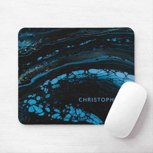 Blue Marble Abstract Mousepad Muismat (Met muis)
