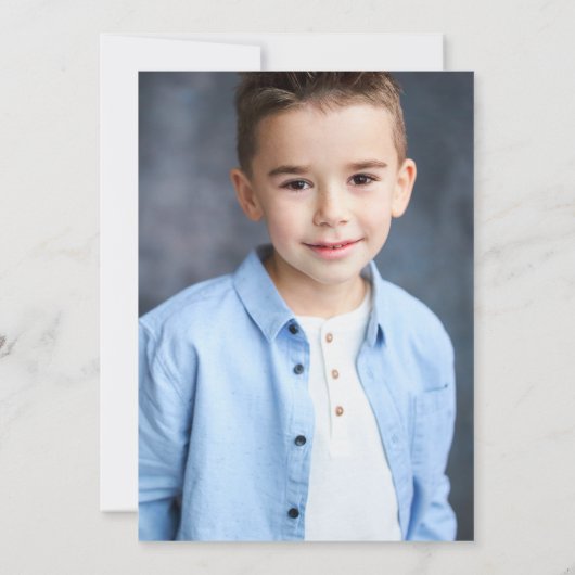 Blue Marble Agate Geode Foto eerste Heilige Commun Kaart (Achterkant)