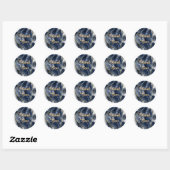 Blue Marble Agate Gold Geode Dank u stickers (Vel)