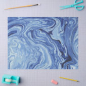 Blue Marble Agate Swirl Stone Gift Wissue Tissuepapier (Craft)
