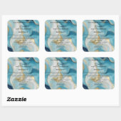 Blue Marble and Faux Gold Bath Salts Pouch Label (Vel)