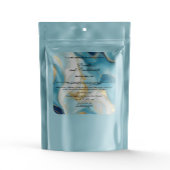Blue Marble and Faux Gold Bath Salts Pouch Label