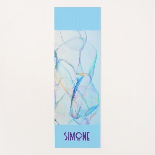 Blue Marble Bubble Swirl Yoga Mat – Aangepaste naa (Voorkant)
