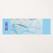 Blue Marble Bubble Swirl Yoga Mat – Aangepaste naa (Voorkant (horizontaal))