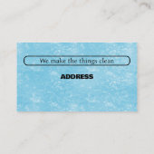 Blue Marble Cleaning Service Visitekaartje (Achterkant)