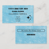 Blue Marble Cleaning Service Visitekaartje (Voorkant / Achterkant)