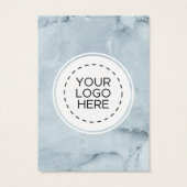 Blue Marble Earring Display Card Visitekaartje (Achterkant)