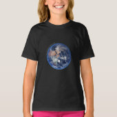 Blue Marble Earth, 2014 Satelliet Photography Girl T-shirt (Voorkant)