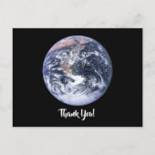 Blue Marble Earth Dank je Briefkaart (Voorkant)