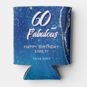 Blue Marble Glitter verjaardagsfeestje Blikjeskoeler (Voorkant)