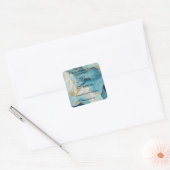 Blue marble & gold glitter dropper bottle label (Envelop)