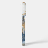 Blue Marble Gold Glitter gepersonaliseerd Case-Mate iPhone Case (Achterkant / Rechts)