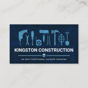 Blue Marble Handyman Tools #ZazzleMade Visitekaartje