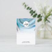 Blue Marble Logo Ketting Bracelet Display Card Visitekaartje (Staand voorkant)