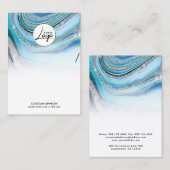 Blue Marble Logo Ketting Bracelet Display Card Visitekaartje (Voorkant / Achterkant)