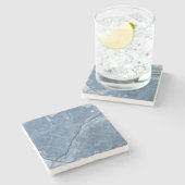 Blue Marble Look Stone Onderzetter (Zijkant)