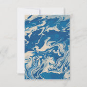 Blue Marble Modern Coastal Wedding Bedankkaart (Achterkant)