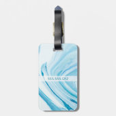 Blue Marble Monogram Bagagelabel (Achterkant verticaal)