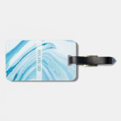 Blue Marble Monogram Bagagelabel (Achterkant horizontaal)