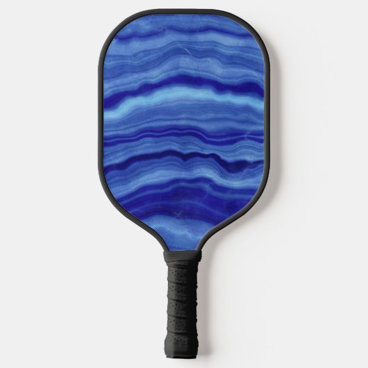 Blue Marble Monogram Name Persoonlijk Pickleball Paddle (Achterkant)