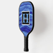 Blue Marble Monogram Name Persoonlijk Pickleball Paddle (Links)