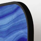 Blue Marble Monogram Name Persoonlijk Pickleball Paddle (Links Detail)