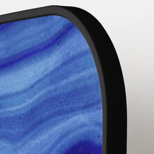 Blue Marble Monogram Name Persoonlijk Pickleball Paddle (Links Detail)