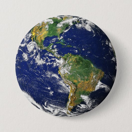 Blue Marble_Mundo Profundo Ronde Button 7,6 Cm (Voorkant)