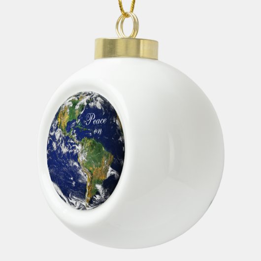 Blue Marble_Peace on Earth Keramische Bal Ornament (Rechts)