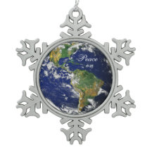 Blue Marble_Peace on Earth_Pewter sneeuwvlok