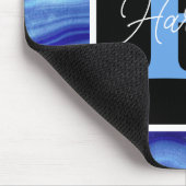 Blue Marble Personalised Monogram Name Muismat (Hoek)